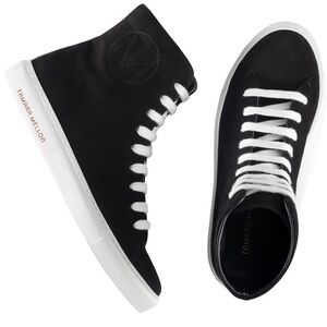 NIB TAMARA MELLON size 40.5 US 10.5 THC Black Suede High Top Sneakers Dust bag